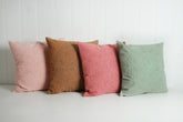 50cm Sage Embroidered Cotton Cushion